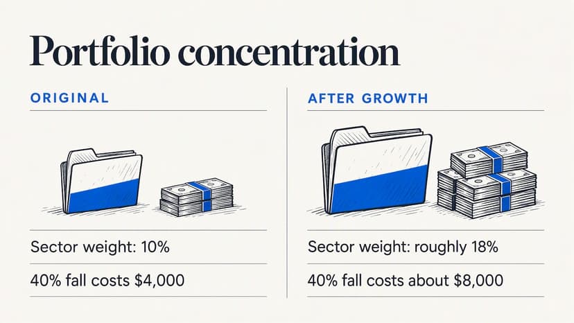 Portfolio loss doubles as sector weight grows